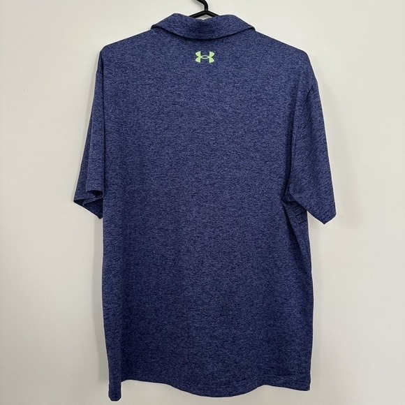 Under Armour Polo Shirt Mens Large Playoff Golf Performance Stripe Loose Fit - Picture 2 of 4